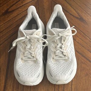 Hoka White Lace-Up Sneakers